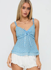 Taini Top Blue Check